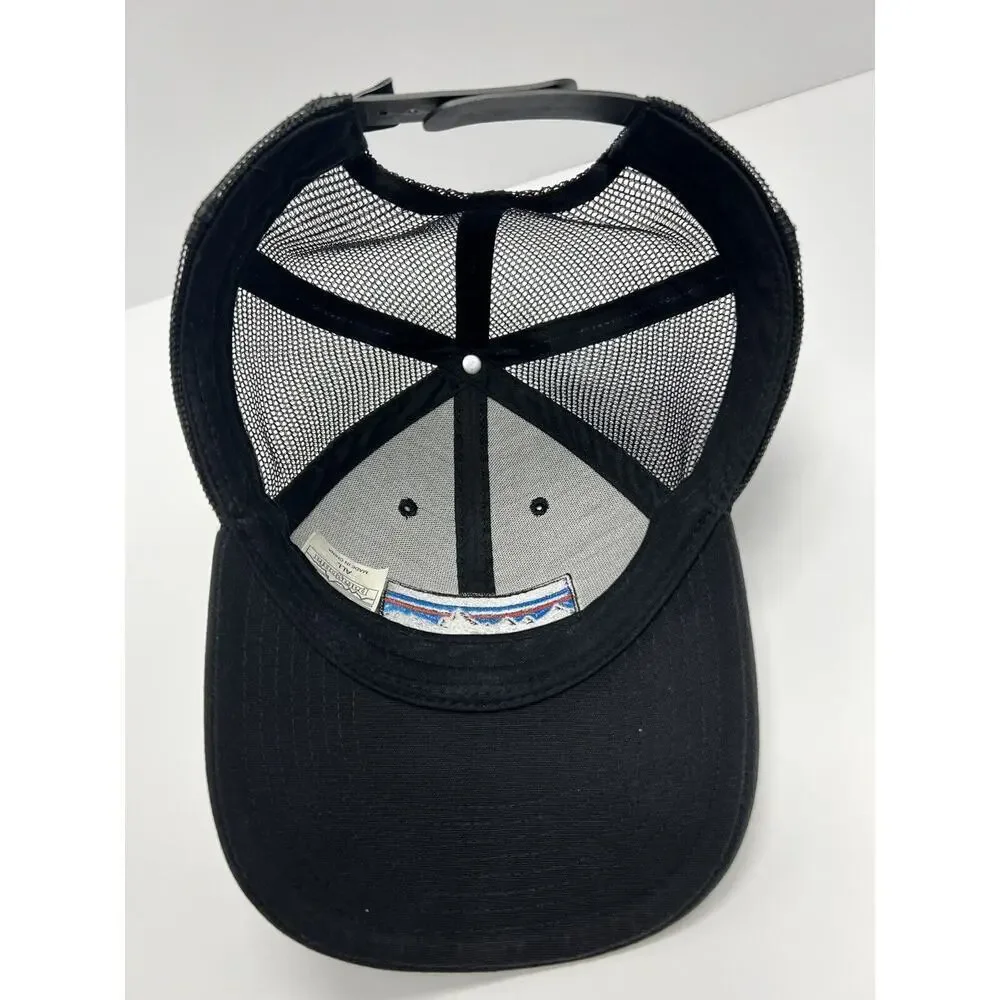Patagonia Unisex Ball Cap P-6 Logo Trucker Snap Back Hat Mesh Black - Picture 9 of 10